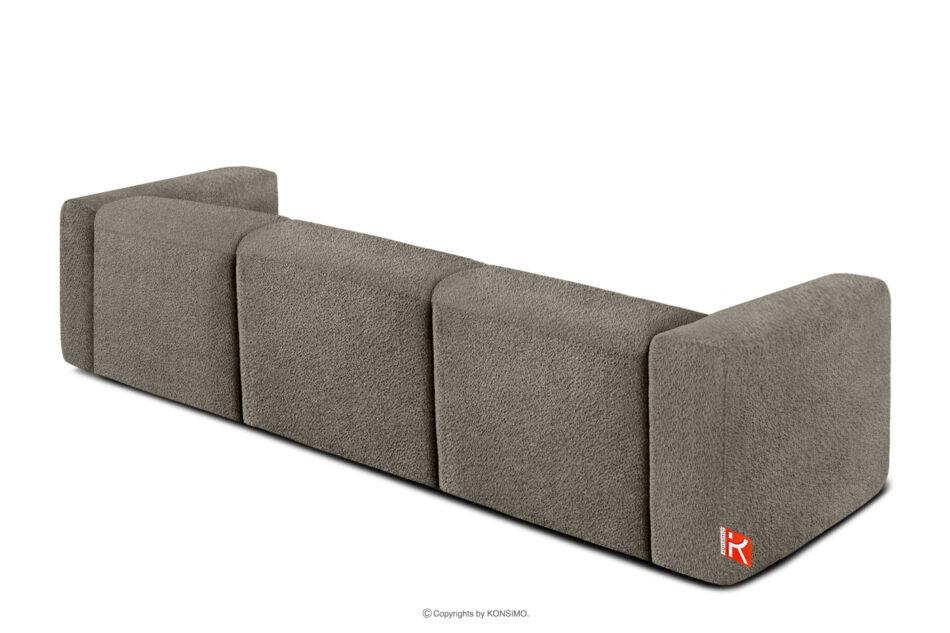 BUFFO Miękka sofa trzyosobowa w tkaninie boucle chłodny brązowy chłodny brązowy - zdjęcie 3