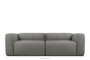BUFFO, https://konsimo.pl/kolekcja/buffo/ Miękka sofa 2,5 w tkaninie boucle stalowy stalowy - zdjęcie