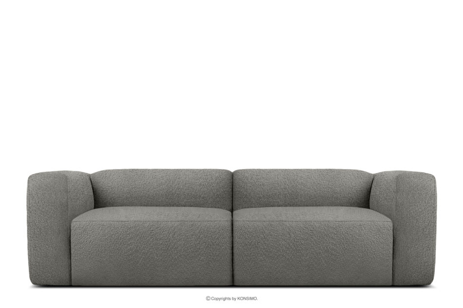 BUFFO Miękka sofa 2,5 w tkaninie boucle stalowy stalowy - zdjęcie 0