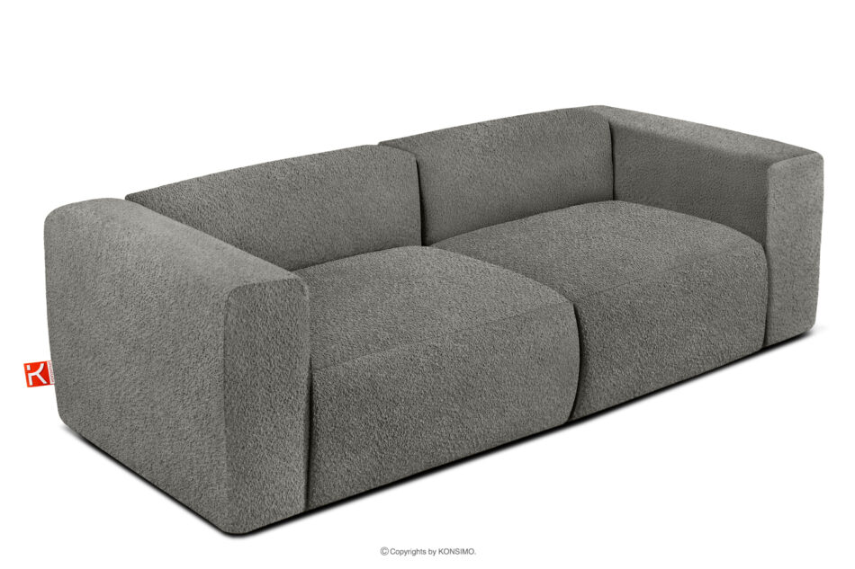 BUFFO Miękka sofa 2,5 w tkaninie boucle stalowy stalowy - zdjęcie 2