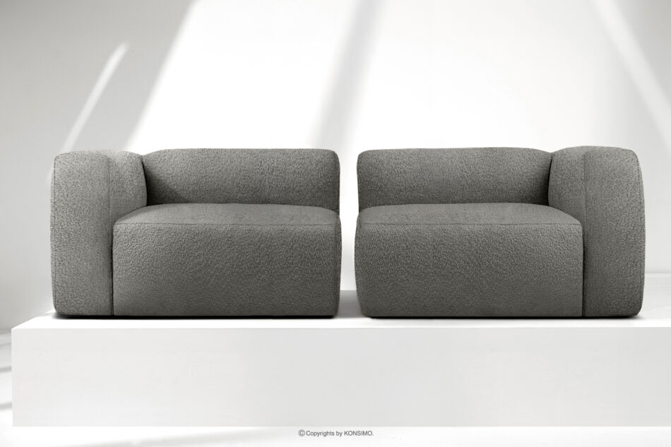 BUFFO Miękka sofa 2,5 w tkaninie boucle stalowy stalowy - zdjęcie 8