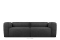Miękka sofa 2,5 w tkaninie boucle ciemny szary