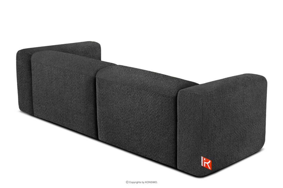BUFFO Miękka sofa 2,5 w tkaninie boucle ciemny szary ciemny szary - zdjęcie 3