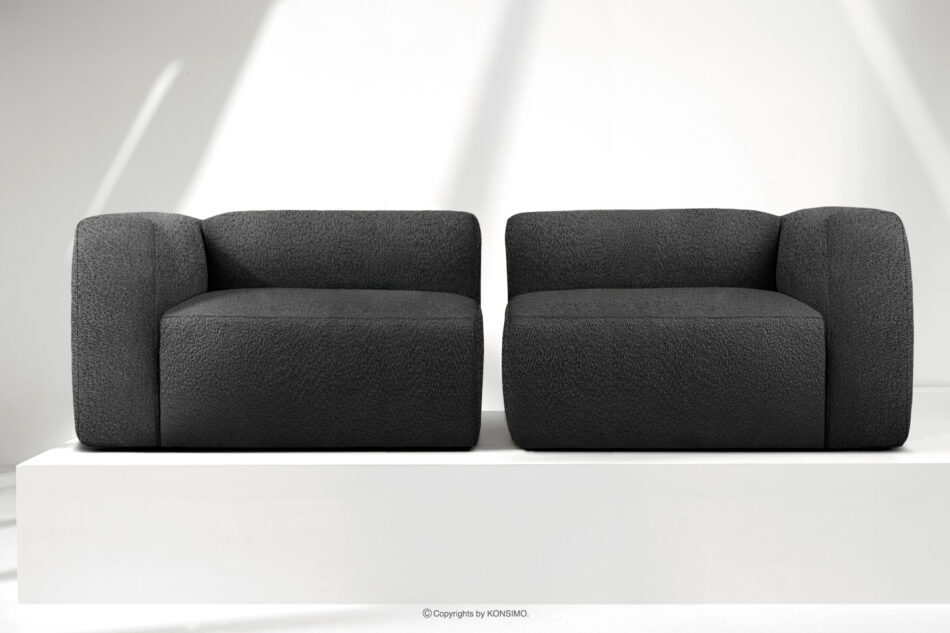BUFFO Miękka sofa 2,5 w tkaninie boucle ciemny szary ciemny szary - zdjęcie 8