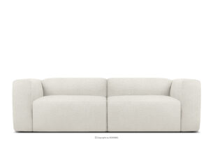 BUFFO, https://konsimo.pl/kolekcja/buffo/ Miękka sofa 2,5 w tkaninie boucle biały biały - zdjęcie