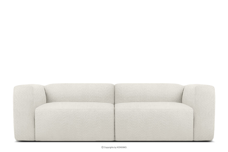 BUFFO Miękka sofa 2,5 w tkaninie boucle biały biały - zdjęcie 0