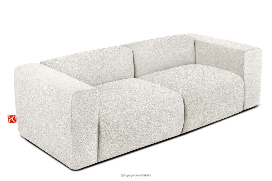 BUFFO Miękka sofa 2,5 w tkaninie boucle biały biały - zdjęcie 2