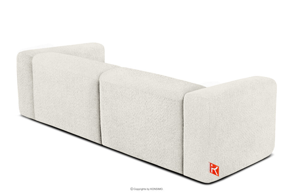 BUFFO Miękka sofa 2,5 w tkaninie boucle biały biały - zdjęcie 3