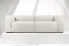 BUFFO Miękka sofa 2,5 w tkaninie boucle biały biały - zdjęcie 2