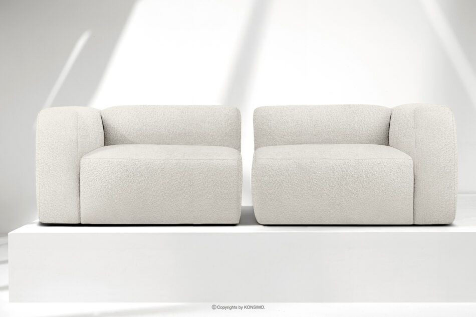 BUFFO Miękka sofa 2,5 w tkaninie boucle biały biały - zdjęcie 8