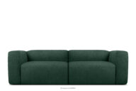 Miękka sofa 2,5 w tkaninie boucle ciemny zielony