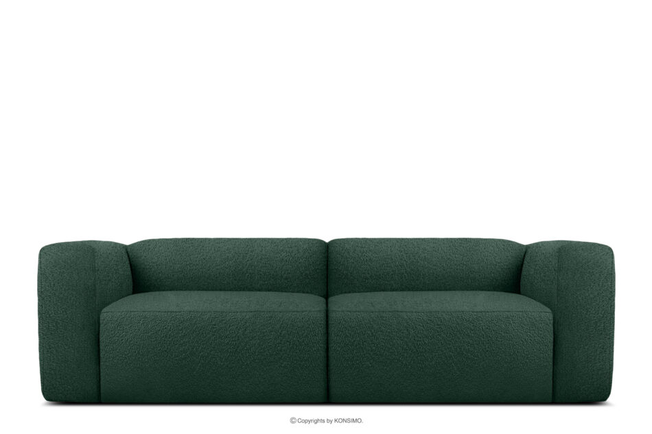 BUFFO Miękka sofa 2,5 w tkaninie boucle ciemny zielony ciemny zielony - zdjęcie 0