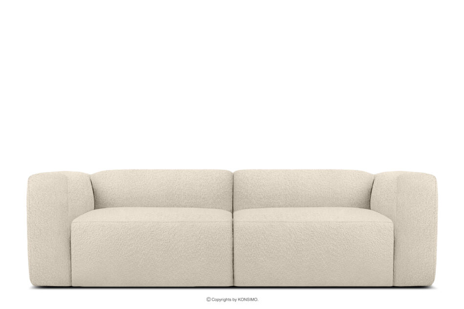 BUFFO Miękka sofa 2,5 w tkaninie boucle jasny beżowy jasny beżowy - zdjęcie 0