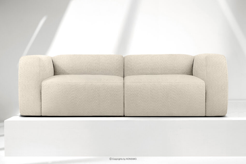 BUFFO Miękka sofa 2,5 w tkaninie boucle jasny beżowy jasny beżowy - zdjęcie 1
