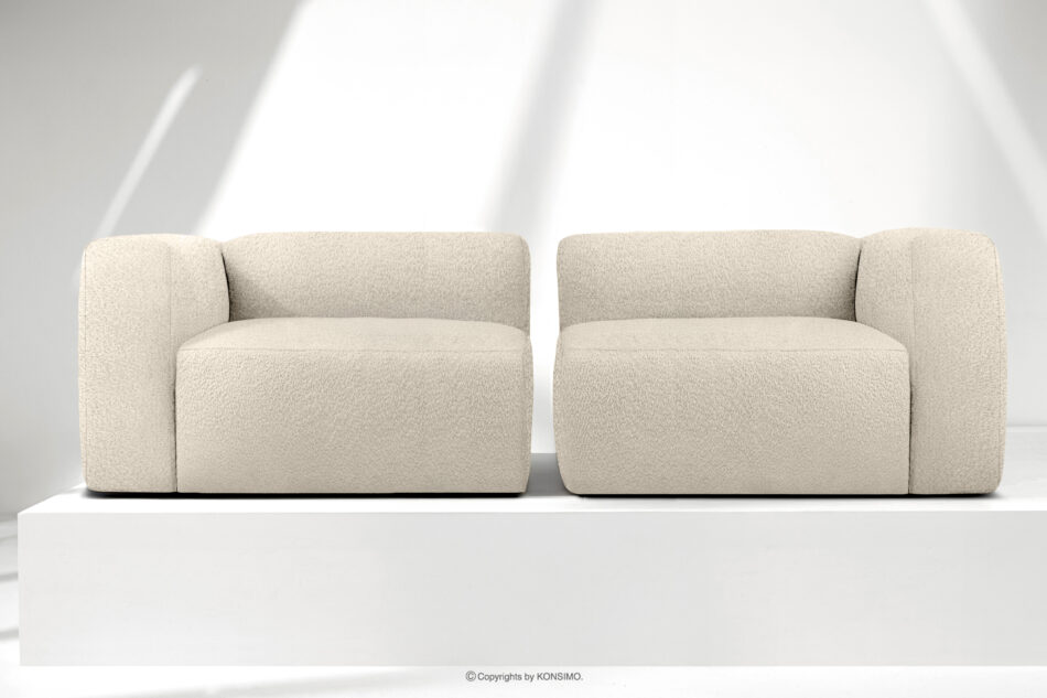 BUFFO Miękka sofa 2,5 w tkaninie boucle jasny beżowy jasny beżowy - zdjęcie 8