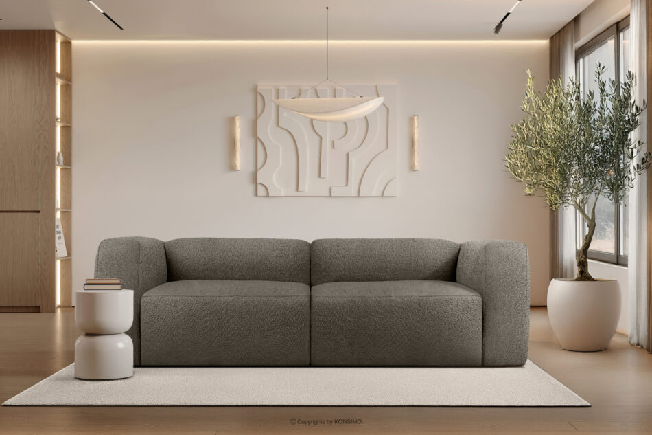 BUFFO Miękka sofa 2,5 w tkaninie boucle chłodny brązowy chłodny brązowy - zdjęcie 9