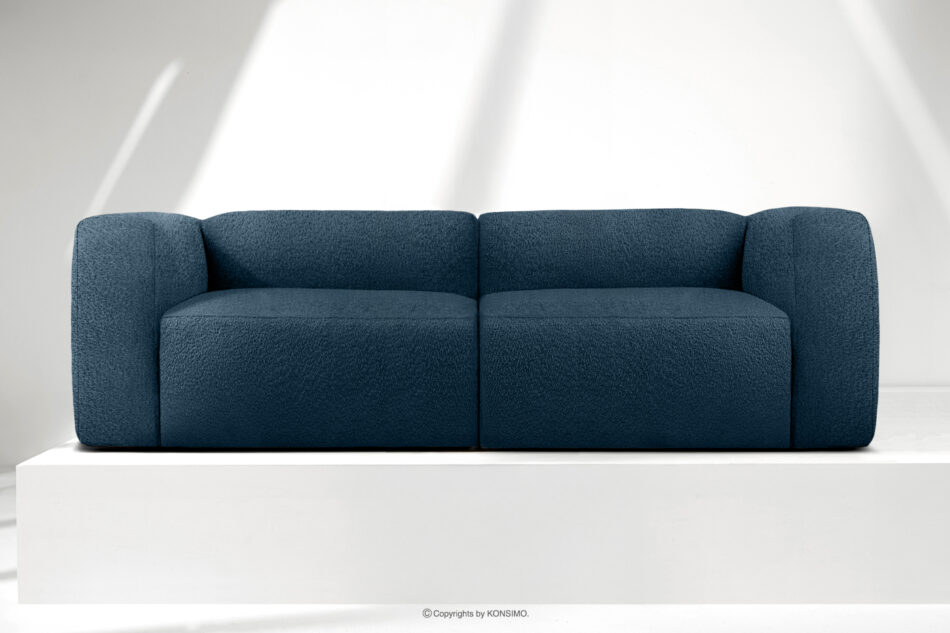 BUFFO Miękka sofa 2,5 w tkaninie boucle granatowy granatowy - zdjęcie 1