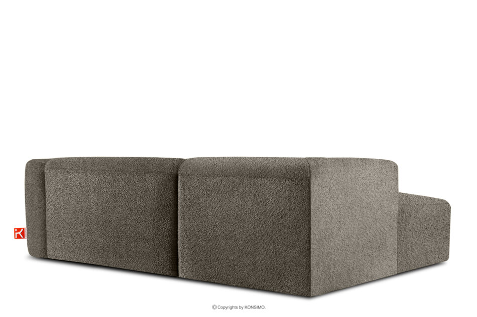 BUFFO Miękki narożnik w tkaninie boucle lewy chłodny brązowy chłodny brązowy - zdjęcie 3