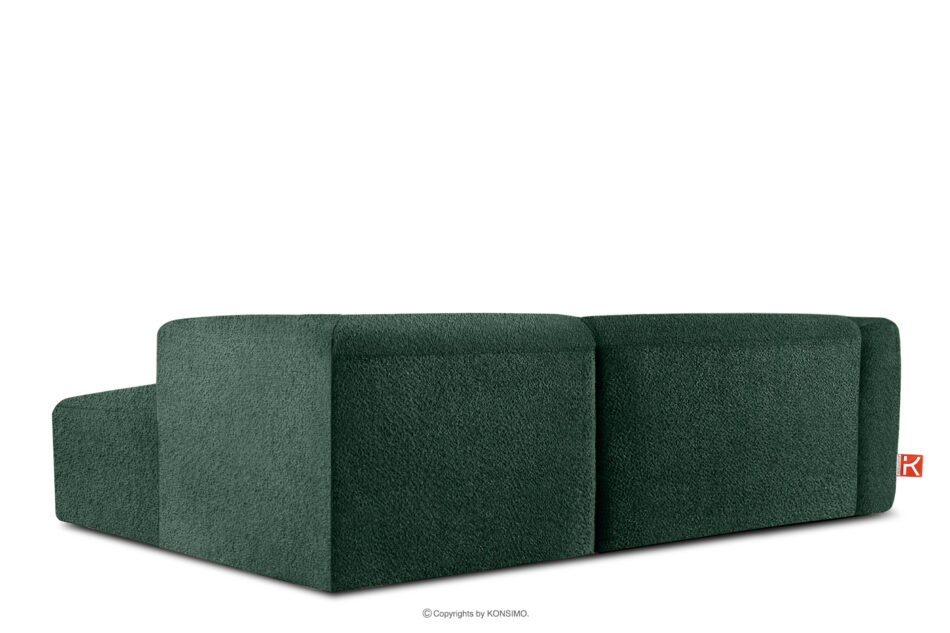BUFFO Miękki narożnik w tkaninie boucle prawy ciemny zielony ciemny zielony - zdjęcie 3
