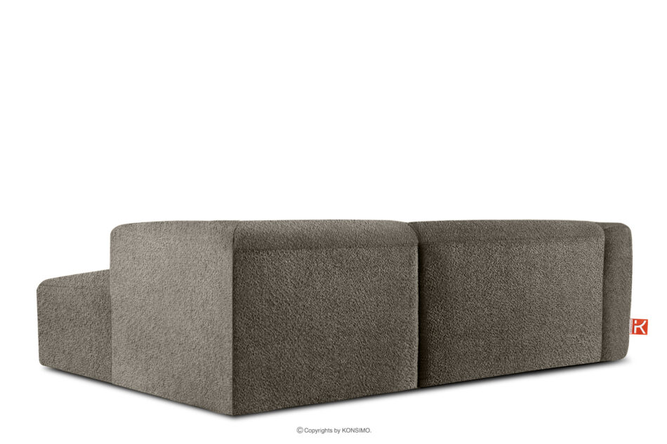 BUFFO Miękki narożnik w tkaninie boucle prawy chłodny brązowy chłodny brązowy - zdjęcie 3