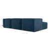 BUFFO Duży miękki narożnik w tkaninie boucle lewy granatowy granatowy - zdjęcie 4