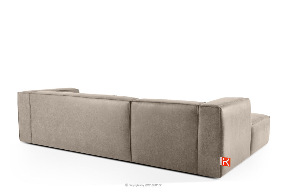 FEROX Narożnik w stylu loft tkanina skóropodobna jasny szary lewy jasny szary - zdjęcie 3