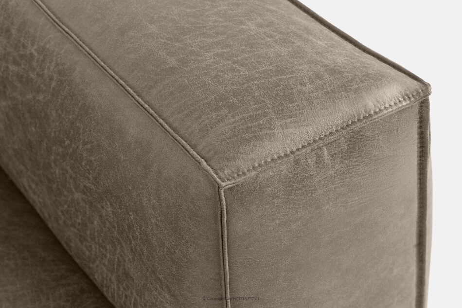 FEROX Narożnik w stylu loft tkanina skóropodobna jasny szary lewy jasny szary - zdjęcie 9