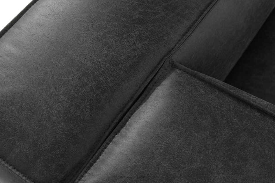 FEROX Narożnik w stylu loft tkanina skóropodobna ciemny szary lewy ciemny szary - zdjęcie 5