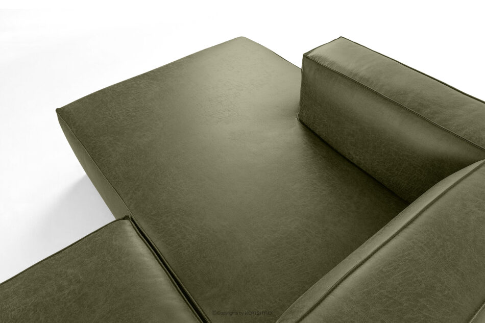FEROX Narożnik w stylu loft tkanina skóropodobna zielony lewy zielony - zdjęcie 4