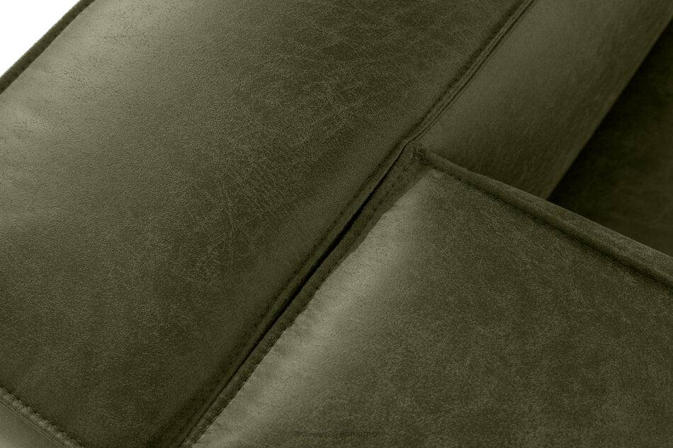 FEROX Narożnik w stylu loft tkanina skóropodobna zielony lewy zielony - zdjęcie 5