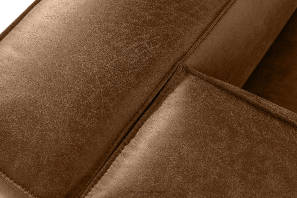 FEROX Narożnik w stylu loft tkanina skóropodobna brązowy lewy brązowy - zdjęcie 5