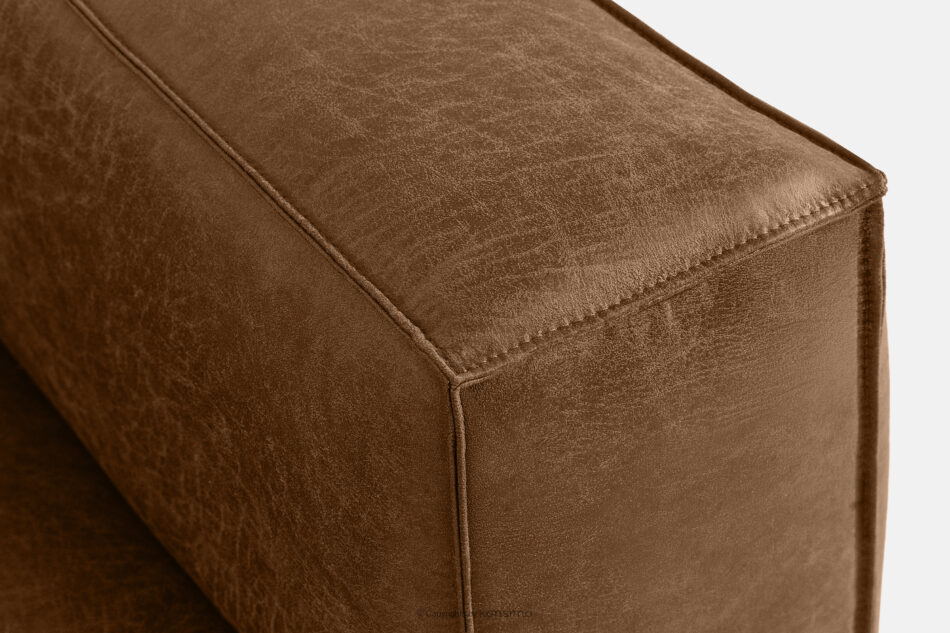 FEROX Narożnik w stylu loft tkanina skóropodobna brązowy lewy brązowy - zdjęcie 9