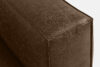 FEROX Narożnik w stylu loft tkanina skóropodobna ciemny brązowy lewy ciemny brązowy - zdjęcie 10