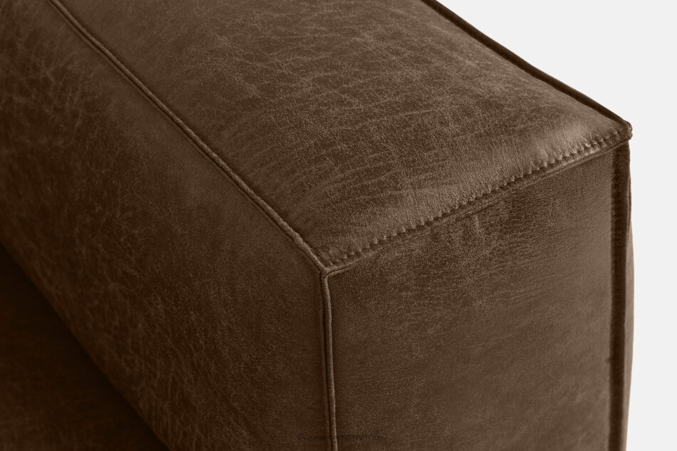 FEROX Narożnik w stylu loft tkanina skóropodobna ciemny brązowy lewy ciemny brązowy - zdjęcie 9