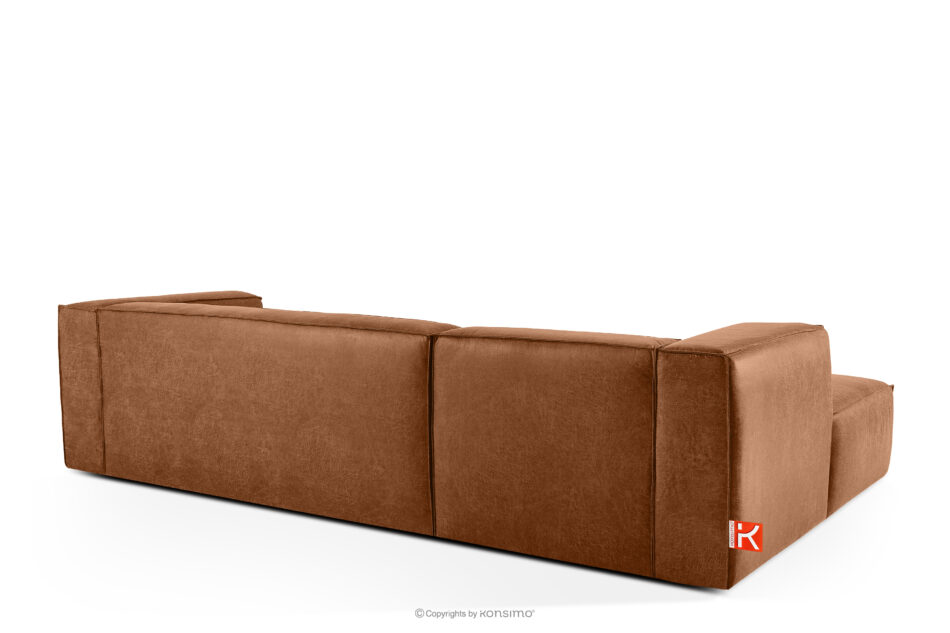 FEROX Narożnik w stylu loft tkanina skóropodobna rudy lewy rudy - zdjęcie 3