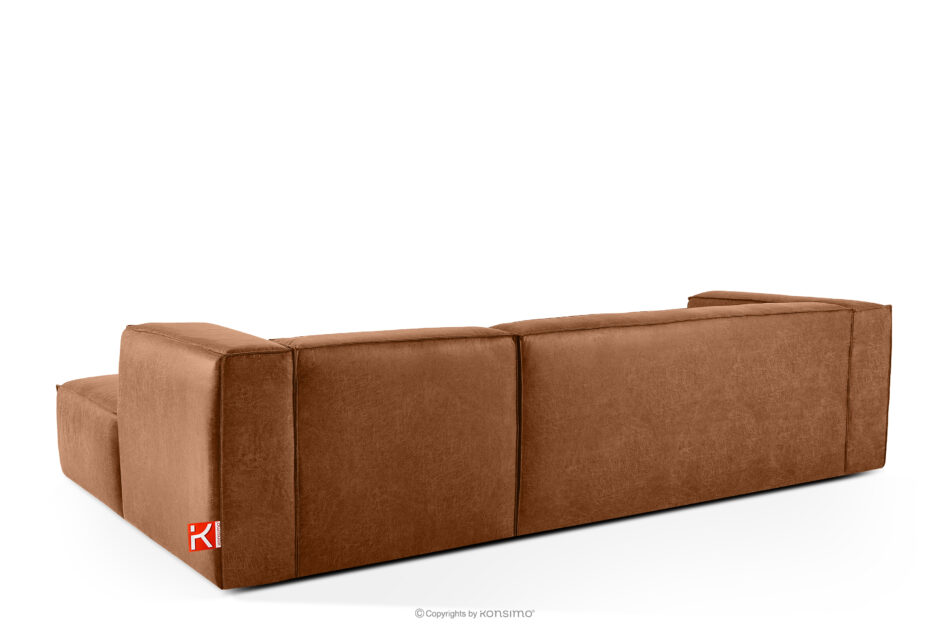 FEROX Narożnik w stylu loft tkanina skóropodobna rudy prawy rudy - zdjęcie 3