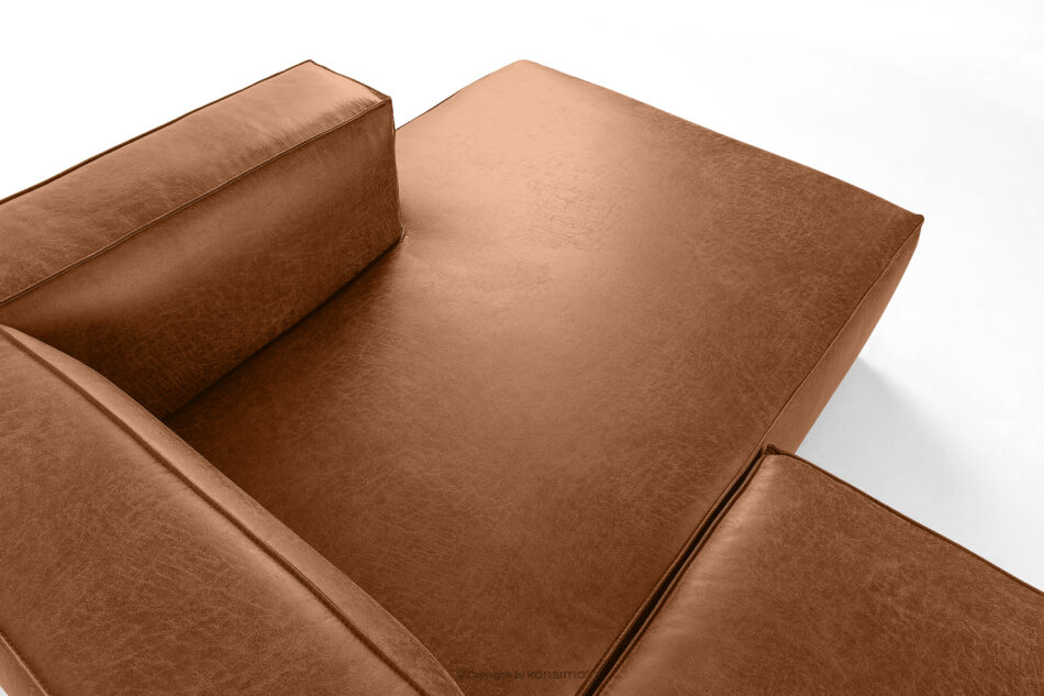 FEROX Narożnik w stylu loft tkanina skóropodobna rudy prawy rudy - zdjęcie 4