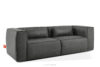 FEROX Sofa trzyosobowa w stylu loft tkanina skóropodobna ciemny szary ciemny szary - zdjęcie 3