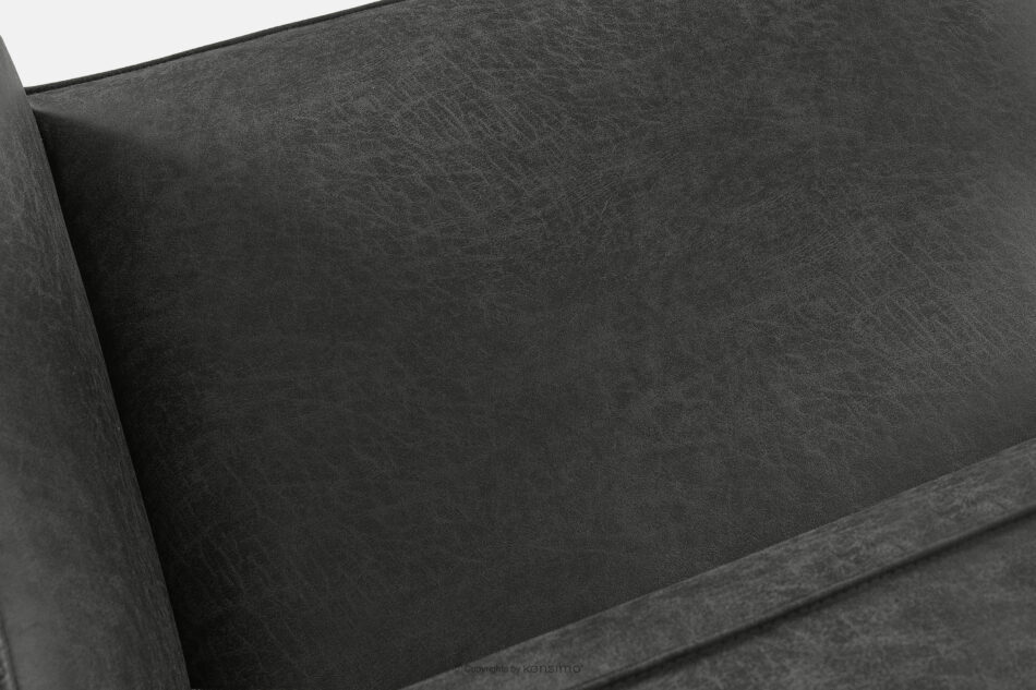 FEROX Sofa trzyosobowa w stylu loft tkanina skóropodobna ciemny szary ciemny szary - zdjęcie 7