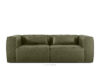 Sofa trzyosobowa w stylu loft tkanina skóropodobna zielony