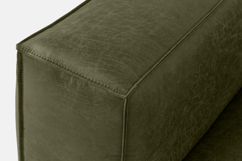 FEROX Sofa trzyosobowa w stylu loft tkanina skóropodobna zielony zielony - zdjęcie 9