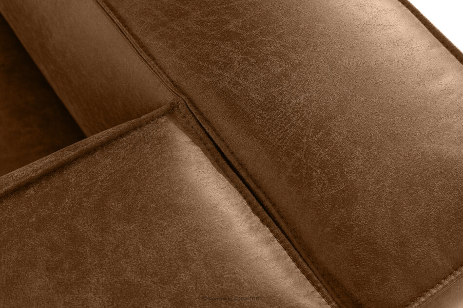 FEROX Sofa trzyosobowa w stylu loft tkanina skóropodobna brązowy brązowy - zdjęcie 5