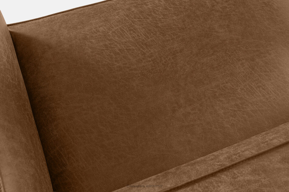 FEROX Sofa trzyosobowa w stylu loft tkanina skóropodobna brązowy brązowy - zdjęcie 7