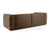 FEROX Sofa trzyosobowa w stylu loft tkanina skóropodobna ciemny brązowy ciemny brązowy - zdjęcie 4