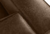 FEROX Sofa trzyosobowa w stylu loft tkanina skóropodobna ciemny brązowy ciemny brązowy - zdjęcie 6