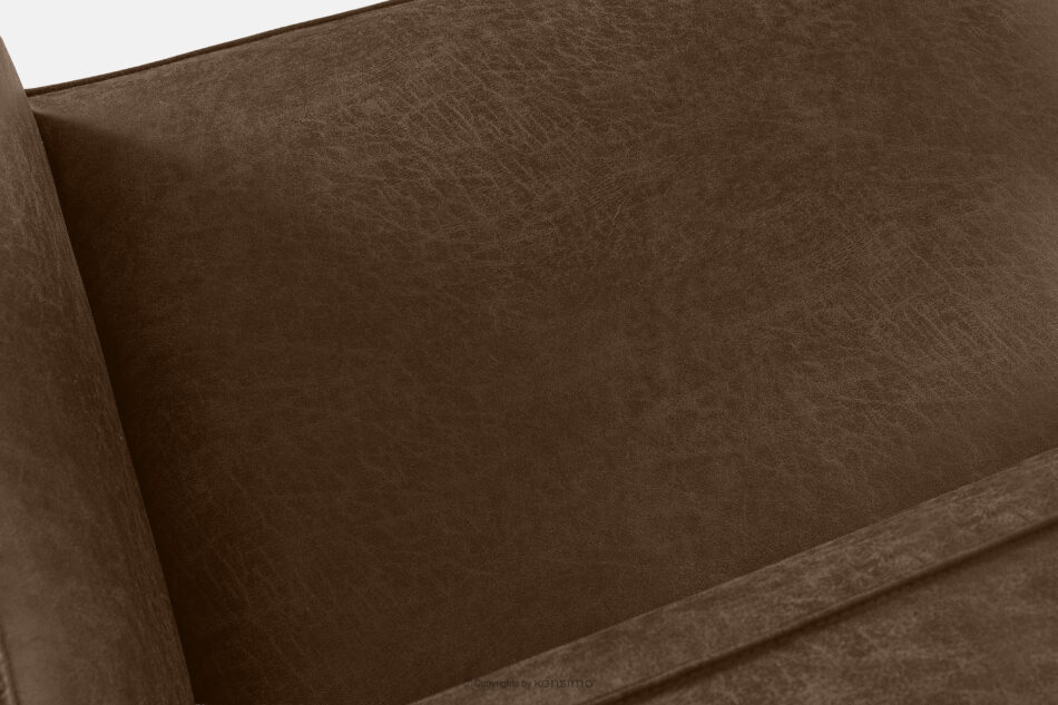FEROX Sofa trzyosobowa w stylu loft tkanina skóropodobna ciemny brązowy ciemny brązowy - zdjęcie 7