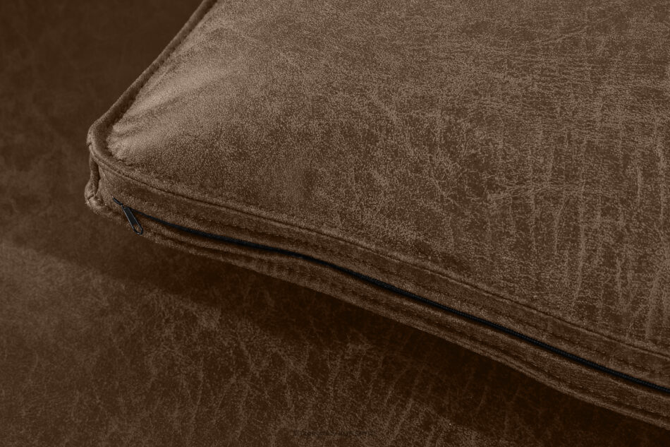 FEROX Sofa trzyosobowa w stylu loft tkanina skóropodobna ciemny brązowy ciemny brązowy - zdjęcie 8