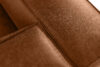 FEROX Sofa trzyosobowa w stylu loft tkanina skóropodobna rudy rudy - zdjęcie 6