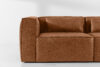 FEROX Sofa trzyosobowa w stylu loft tkanina skóropodobna rudy rudy - zdjęcie 7
