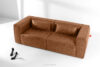 FEROX Sofa trzyosobowa w stylu loft tkanina skóropodobna rudy rudy - zdjęcie 2